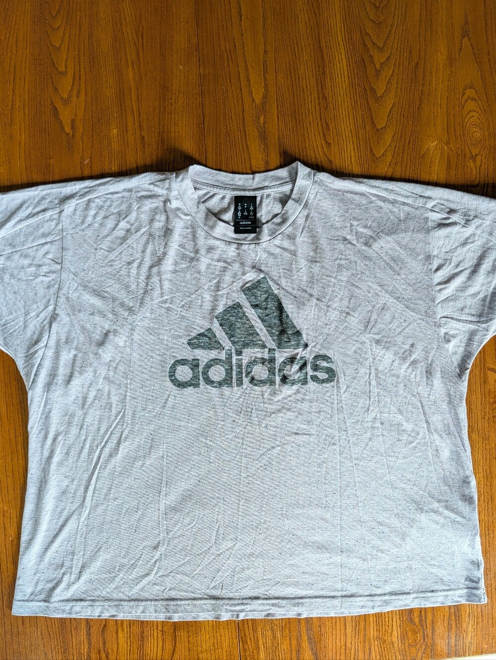 Adidas 2X Heather Purple Gray Logo T-Shirt – Oversized Fit